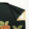 付け下げ 金駒刺繍 一つ紋付き 正絹 花柄 袷仕立て 身丈163cm 裄丈67cm 紫陽花 刺繍 緑・うぐいす色_画像12