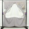 訪問着 縮緬 一つ紋付き 正絹 古典柄 袷仕立て 身丈158cm 裄丈66cm 箔 共八掛 金彩 紫・藤色_画像3