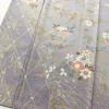 訪問着 縮緬 一つ紋付き 正絹 古典柄 袷仕立て 身丈158cm 裄丈66cm 箔 共八掛 金彩 紫・藤色_画像4