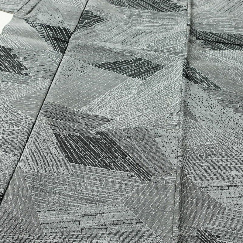 小紋 ポリエステル 幾何学柄・抽象柄 袷仕立て 身丈149cm 裄丈63.5cm グレー_画像5