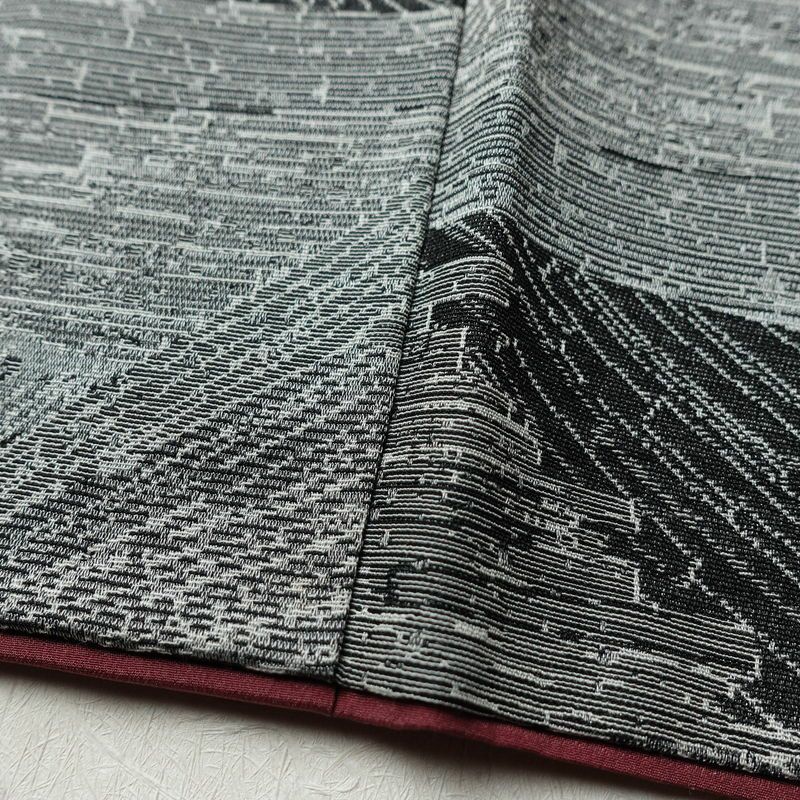 小紋 ポリエステル 幾何学柄・抽象柄 袷仕立て 身丈149cm 裄丈63.5cm グレー_画像8