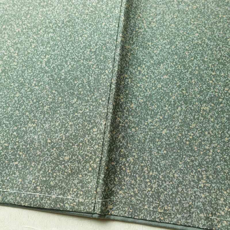 付け下げ 美品 しつけ糸付き 紬地 正絹 その他の柄 袷仕立て 身丈173.5cm 裄丈70cm 緑・うぐいす色_画像8