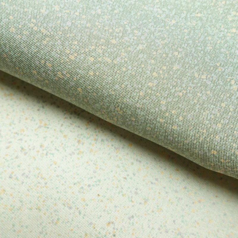 付け下げ 美品 しつけ糸付き 紬地 正絹 その他の柄 袷仕立て 身丈173.5cm 裄丈70cm 緑・うぐいす色_画像19