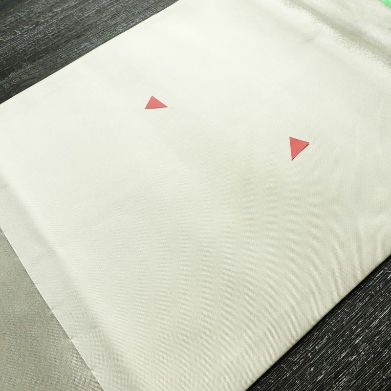 名古屋帯 太鼓柄 正絹 花柄 名古屋仕立て 刺繍 白_画像8