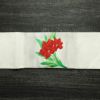 名古屋帯 太鼓柄 正絹 花柄 名古屋仕立て 刺繍 白_画像15
