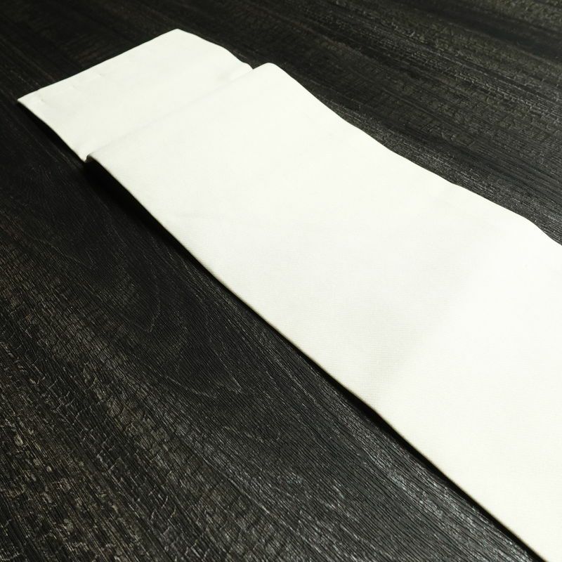 名古屋帯 太鼓柄 正絹 花柄 名古屋仕立て 刺繍 白_画像16