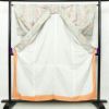 小紋 総柄 ポリエステル 古典柄 袷仕立て 身丈157.5cm 裄丈65.5cm 一部しつけ糸付き グレー_画像3