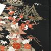 振袖 良品 金駒刺繍 正絹 風景柄 袷仕立て 身丈172cm 裄丈71cm 箔 金彩 モダン 成人式 黒_画像5