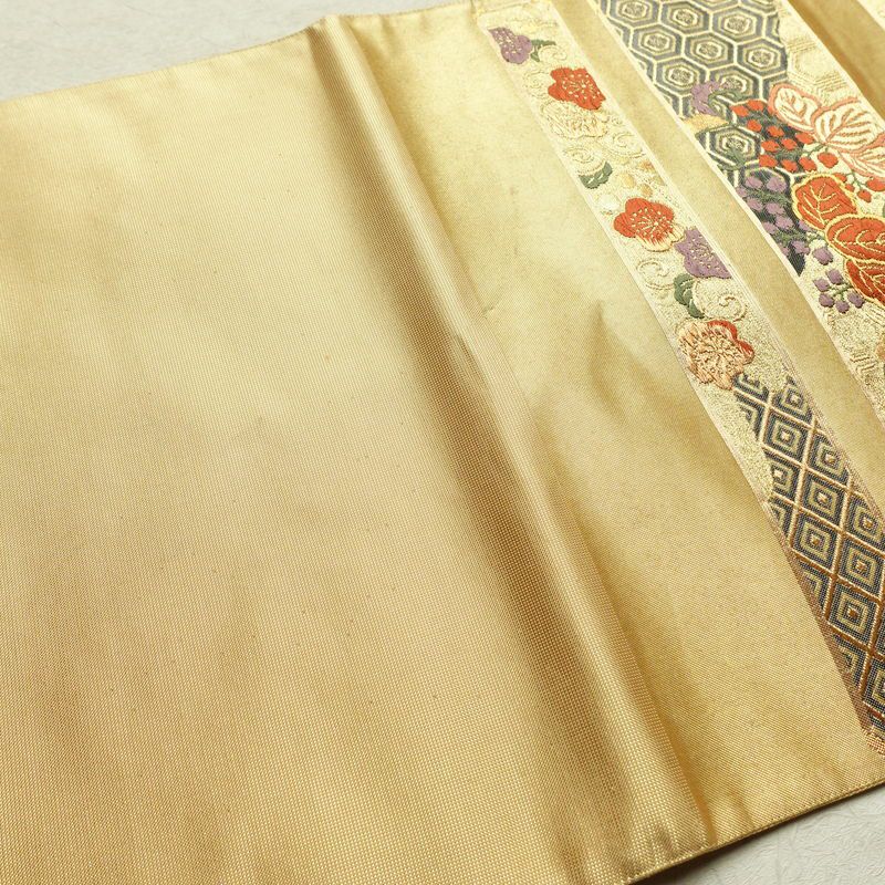 袋帯 鏤金 六通柄 美品 フォーマル用 正絹 古典柄 箔 金糸 帯 金・銀_画像16