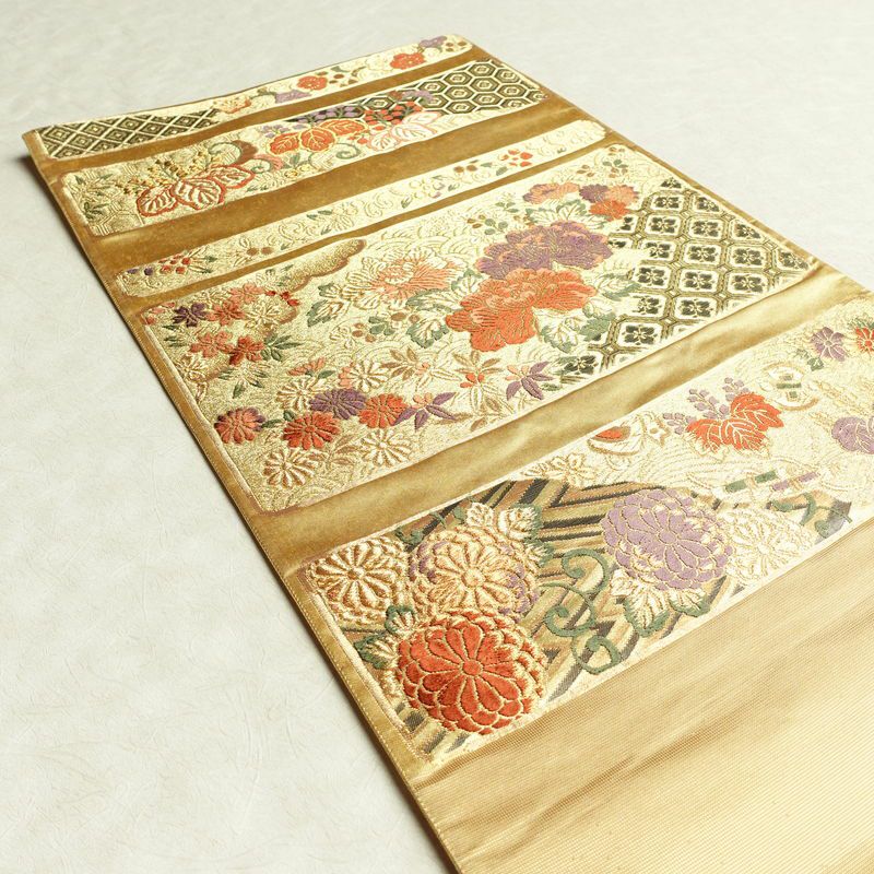 袋帯 鏤金 六通柄 美品 フォーマル用 正絹 古典柄 箔 金糸 帯 金・銀_画像18
