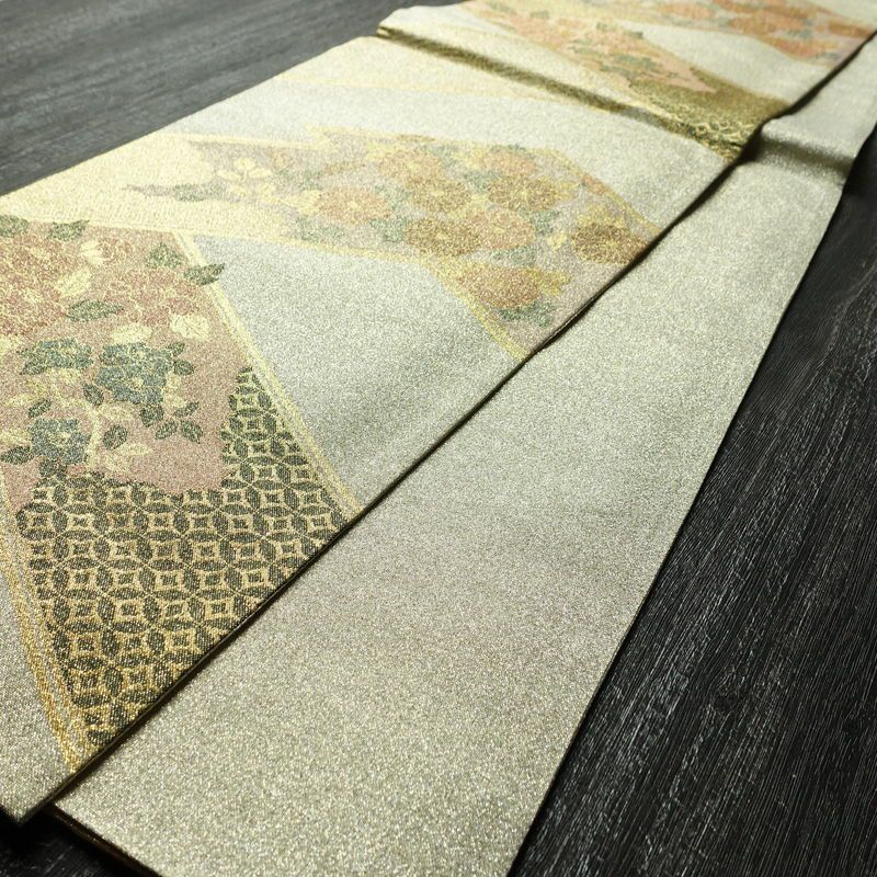 袋帯 六通柄 美品 フォーマル用 正絹 古典柄 金糸 銀糸 帯 金・銀_画像8