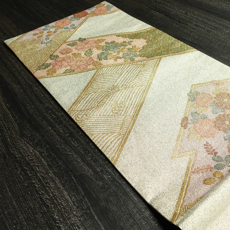 袋帯 六通柄 美品 フォーマル用 正絹 古典柄 金糸 銀糸 帯 金・銀_画像18