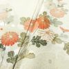 訪問着 良品 しつけ糸付き 綸子 正絹 花柄 袷仕立て 身丈160cm 裄丈64cm 箔 金彩 金駒刺繍 フォーマル 着物 クリーム_画像6