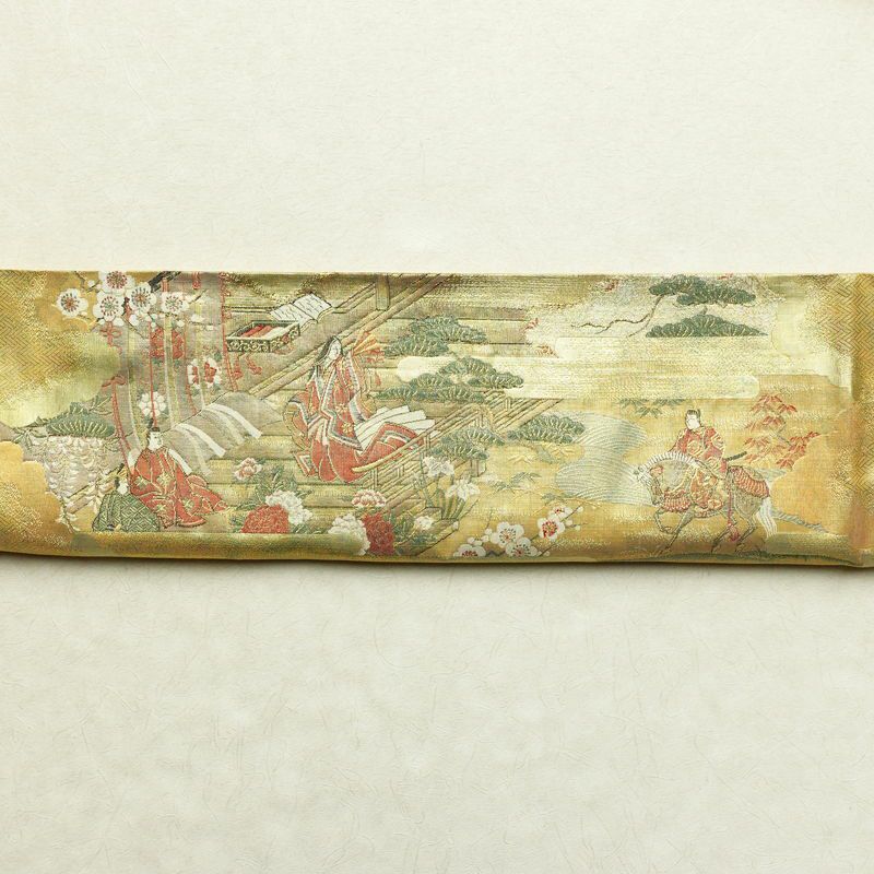 袋帯 太鼓柄 フォーマル用 正絹 人物・動物柄 箔 帯 金・銀_画像14