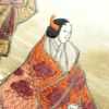 名古屋帯 太鼓柄 正絹 人物・動物柄 名古屋仕立て 箔 刺繍 金通し 帯 クリーム_画像4