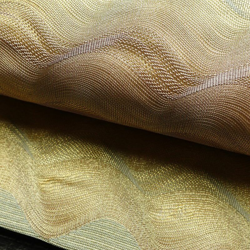 袋帯 六通柄 良品 フォーマル用 正絹 流水・波柄 金糸 帯 金・銀_画像6