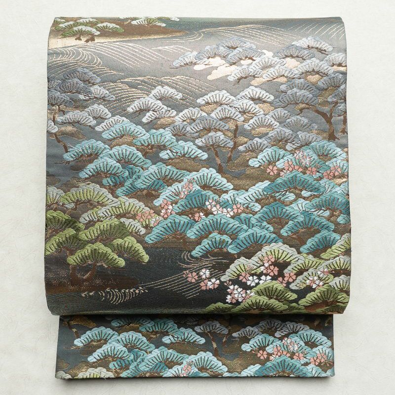 袋帯 六通柄 平安蒔絵 フォーマル用 正絹 古典柄 箔 ベージュ | 六通柄  