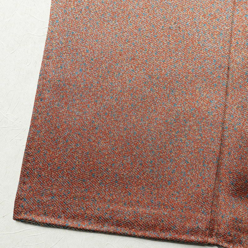 付け下げ 美品 綸子 正絹 その他の柄 袷仕立て 身丈159.5cm 裄丈65cm 一部しつけ糸付き 共八掛 フォーマル 着物 緑・うぐいす色_画像12