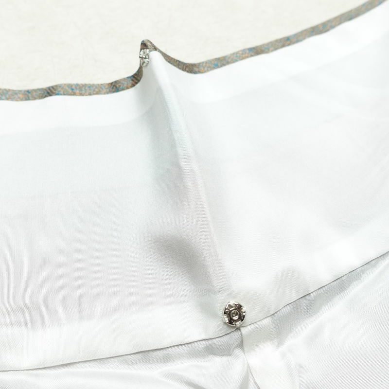 付け下げ 美品 綸子 正絹 その他の柄 袷仕立て 身丈159.5cm 裄丈65cm 一部しつけ糸付き 共八掛 フォーマル 着物 緑・うぐいす色_画像19