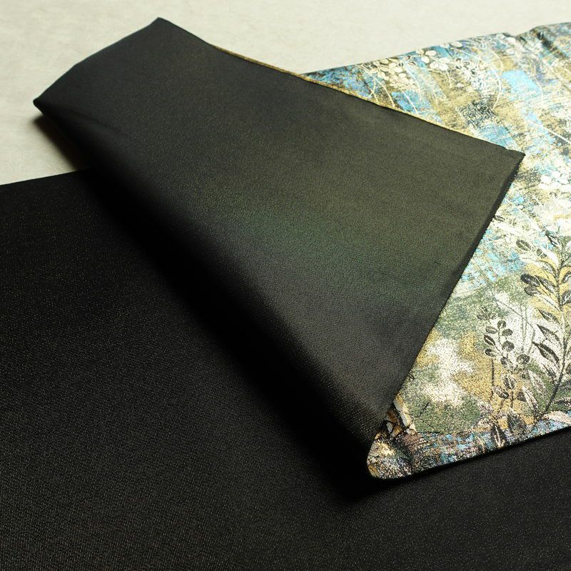 袋帯 六通柄 良品 フォーマル用 正絹 花柄 箔 金糸 帯 黒_画像10