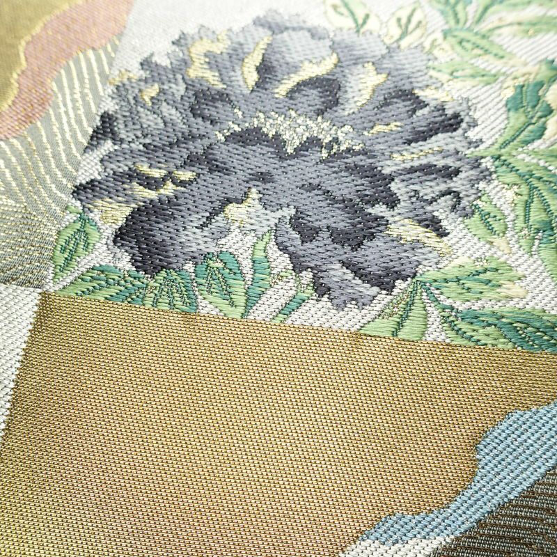 袋帯 六通柄 フォーマル用 正絹 古典柄 箔 刺繍 帯 金・銀_画像4