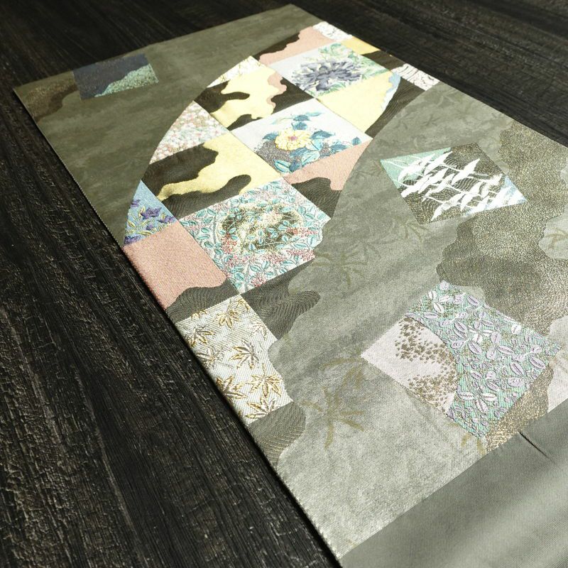 袋帯 六通柄 フォーマル用 正絹 古典柄 箔 刺繍 帯 金・銀_画像18