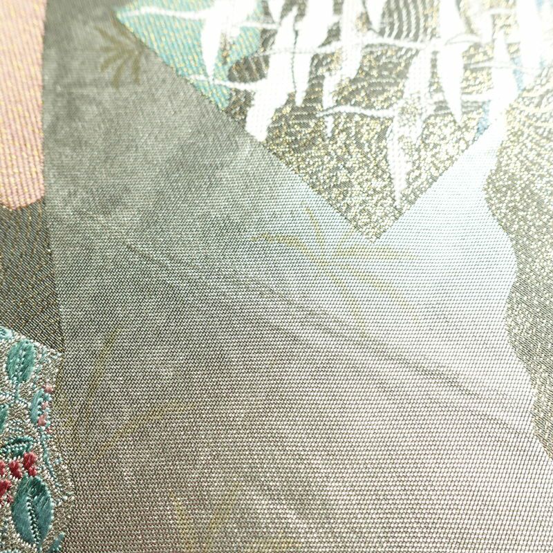 袋帯 六通柄 フォーマル用 正絹 古典柄 箔 刺繍 帯 金・銀_画像19
