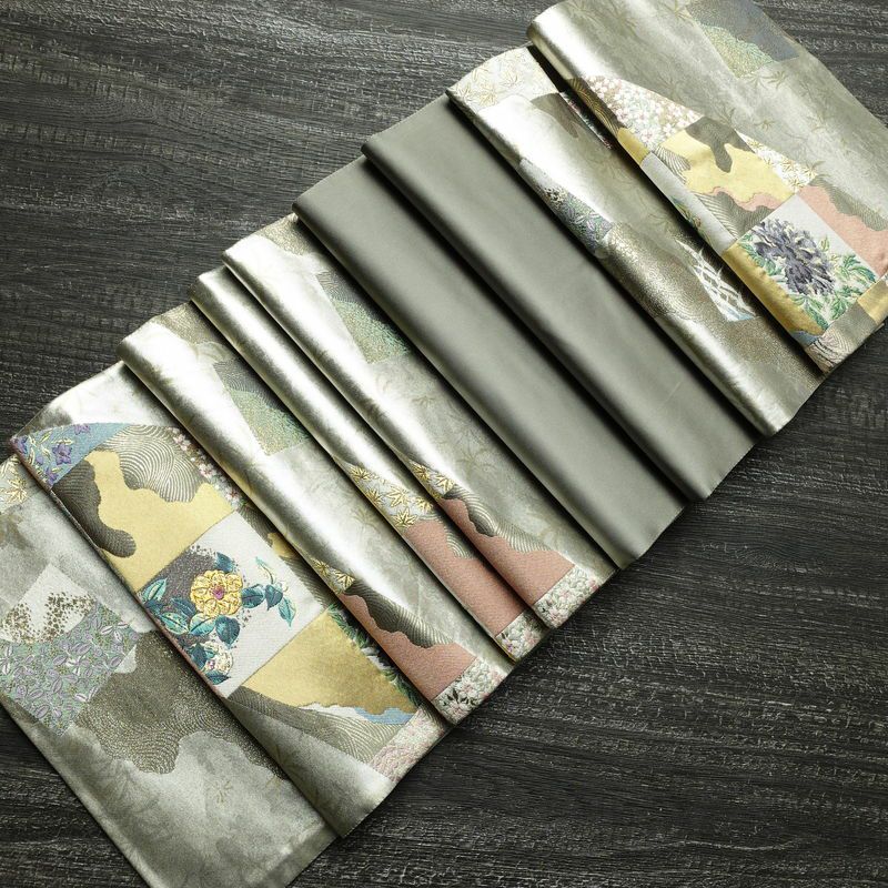 袋帯 六通柄 フォーマル用 正絹 古典柄 箔 刺繍 帯 金・銀_画像20