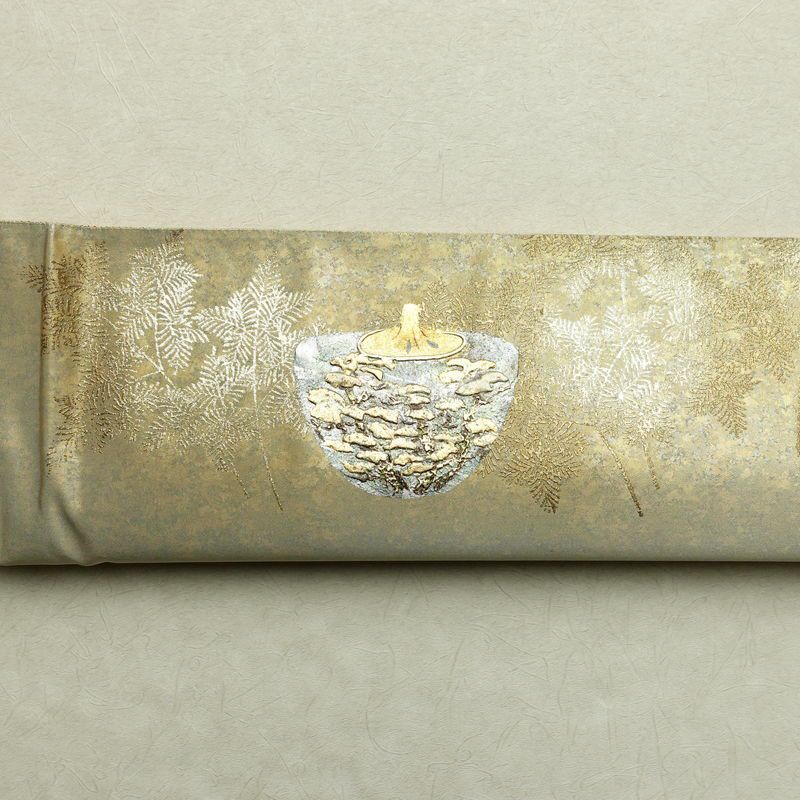 袋帯 太鼓柄 良品 フォーマル用 正絹 古典柄 箔 金彩 帯 金・銀_画像13