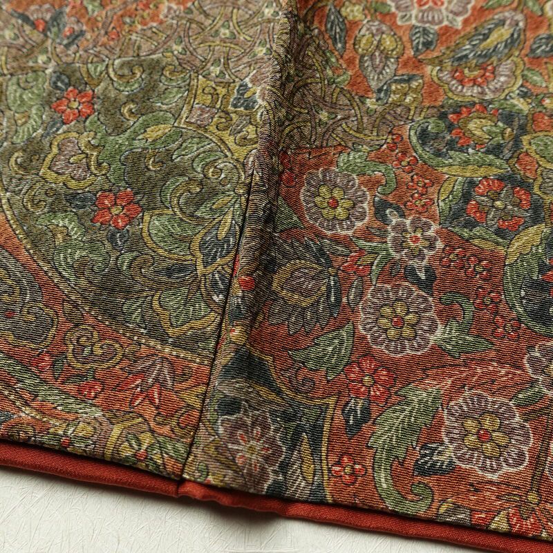 付下小紋 江戸更紗染 小紋 縮緬 総柄 正絹 幾何学柄・抽象柄 袷仕立て 身丈166cm 裄丈65.5cm 付け下げ 着物 黄・黄土色_画像10