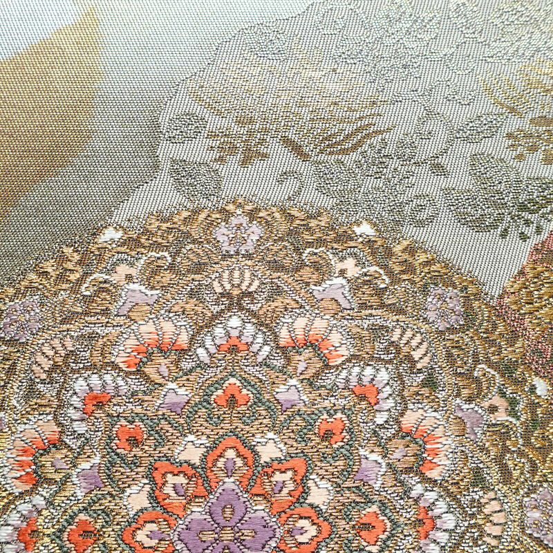 袋帯 六通柄 美品 フォーマル用 正絹 幾何学柄・抽象柄 箔 帯 多色使い_画像4