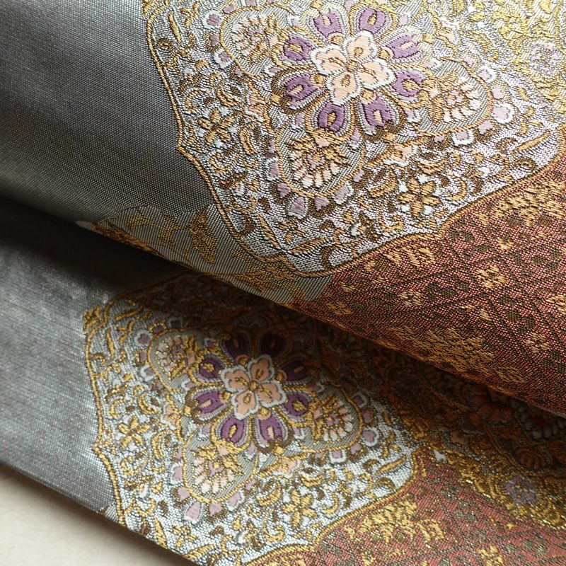 袋帯 六通柄 美品 フォーマル用 正絹 幾何学柄・抽象柄 箔 帯 多色使い_画像7