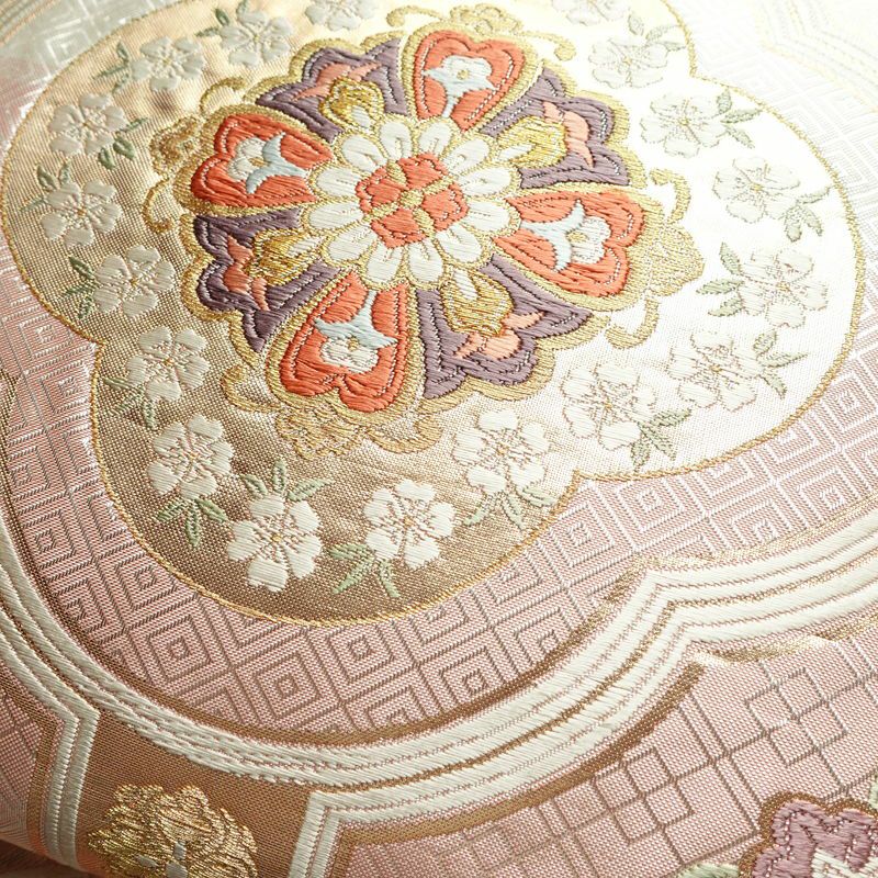 袋帯 六通柄 フォーマル用 正絹 幾何学柄・抽象柄 箔 金糸 銀糸 帯 多色使い_画像3