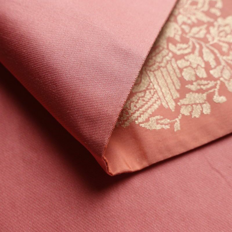 袋帯 六通柄 一般用 正絹 幾何学柄・抽象柄 帯 ピンク_画像9