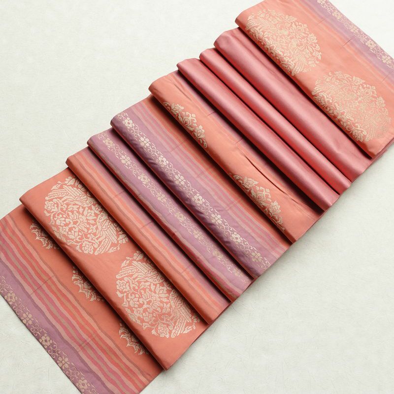 袋帯 六通柄 一般用 正絹 幾何学柄・抽象柄 帯 ピンク_画像18