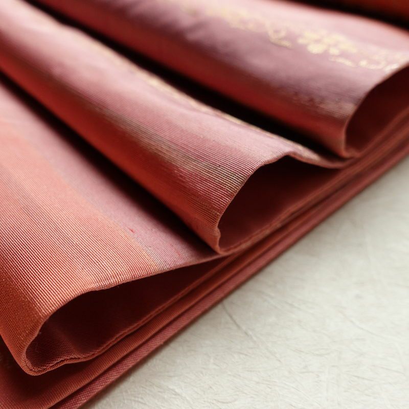 袋帯 六通柄 一般用 正絹 幾何学柄・抽象柄 帯 ピンク_画像20