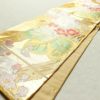 袋帯 六通柄 良品 フォーマル用 正絹 木の葉・植物柄 箔 金糸 帯 金・銀_画像8