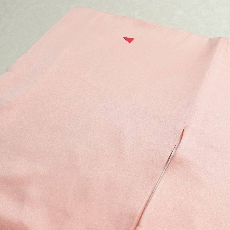 訪問着 正絹 木の葉・植物柄 袷仕立て 身丈161cm 裄丈66.5cm 箔 一部しつけ糸付き 金彩 ピンク_画像14