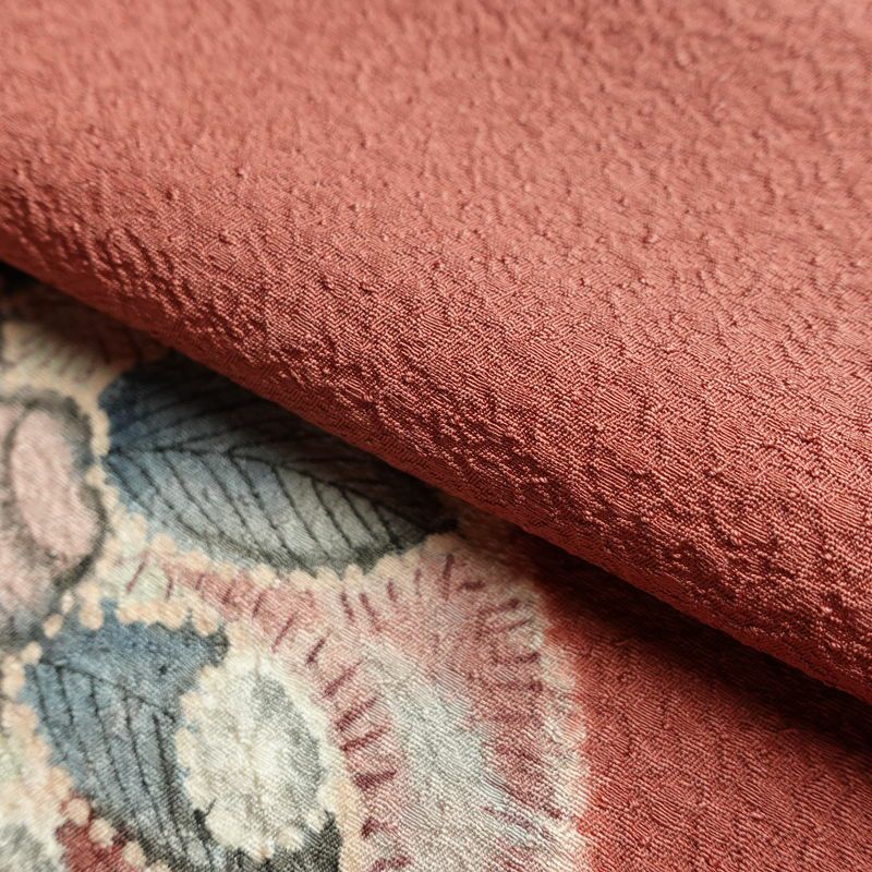 付け下げ 絞り 辻が花 縮緬 正絹 花柄 袷仕立て 身丈164cm 裄丈67cm フォーマル 着物 ピンク_画像20