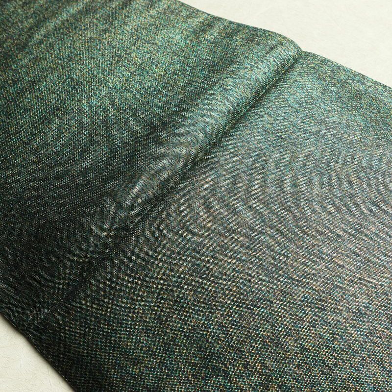 袋帯 六通柄 美品 フォーマル用 正絹 古典柄 箔 金糸 帯 蝶 菊 梅 緑・うぐいす色_画像18