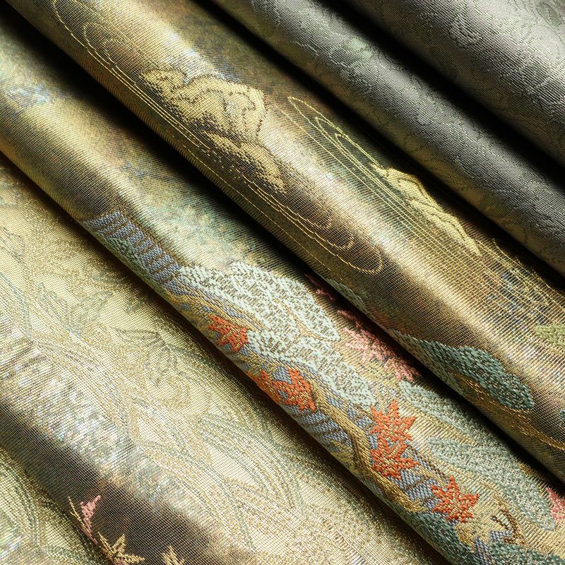 袋帯 六通柄 美品 正絹 風景柄 箔 金糸 帯 多色使い_画像21