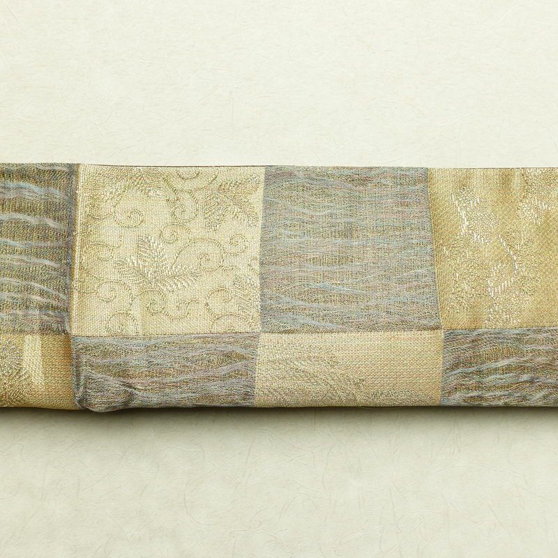 袋帯 六通柄 良品 フォーマル用 正絹 チェック・格子柄 金糸 帯 金・銀_画像13