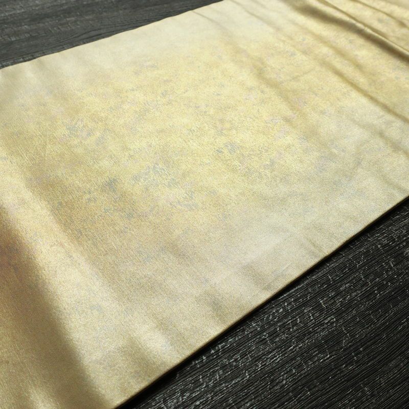 名古屋帯 太鼓柄 正絹 その他の柄 名古屋仕立て 箔 帯 ベージュ_画像9