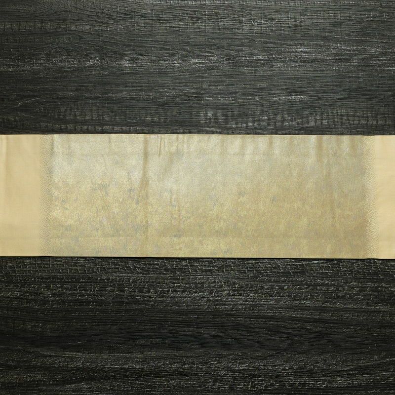 名古屋帯 太鼓柄 正絹 その他の柄 名古屋仕立て 箔 帯 ベージュ_画像12