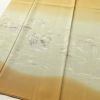訪問着 良品 縮緬 一つ紋付き 正絹 古典柄 袷仕立て 身丈162cm 裄丈65.5cm 箔 共八掛 フォーマル 着物 黄・黄土色_画像4