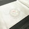 名古屋帯 銀駒刺繍 太鼓柄 良品 正絹 花柄 名古屋仕立て 刺繍 帯 桜 金・銀_画像10