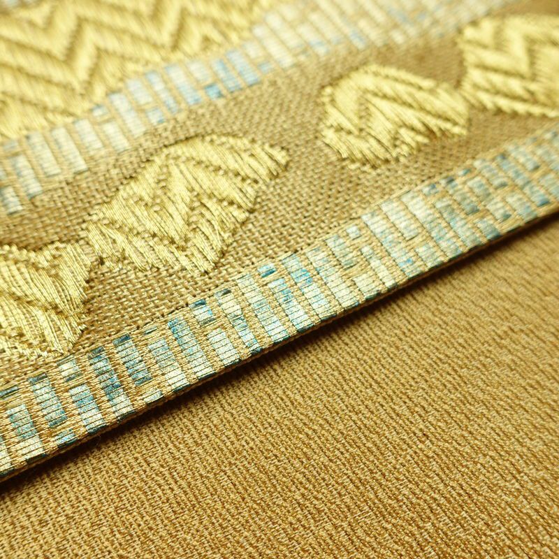 袋帯 織音 六通柄 美品 フォーマル用 正絹 幾何学柄・抽象柄 箔 金糸 帯 金・銀_画像13