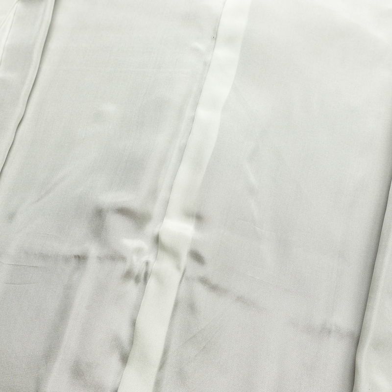 小紋 しつけ糸付き 縮緬 総柄 正絹 麻の葉柄 袷仕立て 色違い共八掛 身丈160.5cm 裄丈67cm 着物 小豆・エンジ_画像16