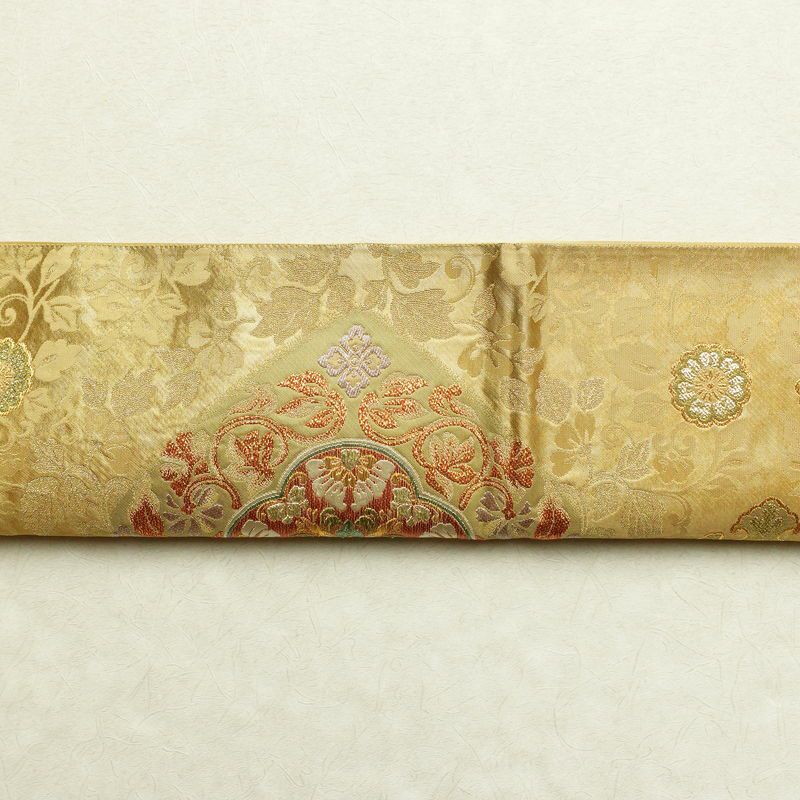 袋帯 六通柄 フォーマル用 正絹 幾何学柄・抽象柄 金糸 帯 金・銀_画像10