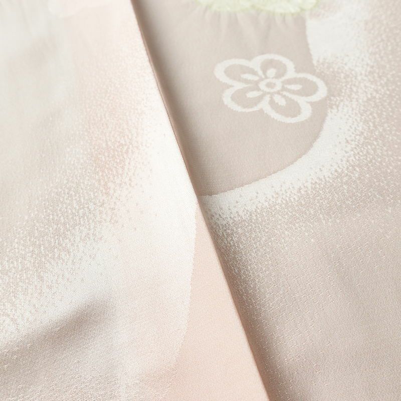 長襦袢 良品 絞り 正絹 花柄 袷仕立て 身丈125cm 裄丈64cm 一部しつけ糸付き フォーマル 桜 ピンク_画像10